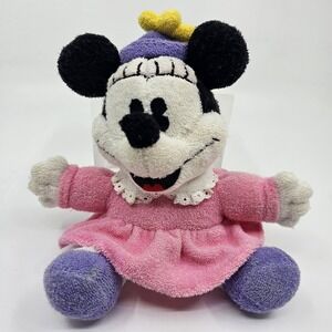 Gund Baby Disney Terry Cloth Minnie Mouse Stuffed Plush Rattle Toy 6"  Vintage